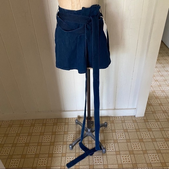 JW ANDERSON US sz 10 UK 14 Blue Denim Skirt Logo - Picture 3 of 12